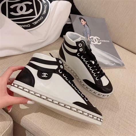 chanel canvas shoes cheap|Chanel high top sneakers 2021.